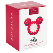 Load image into Gallery viewer, Mini Disney Mickey Mouse ShowToppers Musical Tree Topper With Light, 3.7"