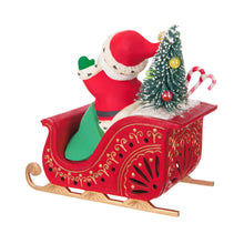 Load image into Gallery viewer, Mini Vintage Santa ShowToppers Musical Tree Topper With Light, 4.26”