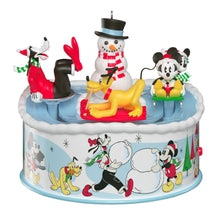 Load image into Gallery viewer, Disney Mickey and Friends Sledding Season Musical Ornament With Light and Motion