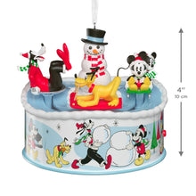 Load image into Gallery viewer, Disney Mickey and Friends Sledding Season Musical Ornament With Light and Motion
