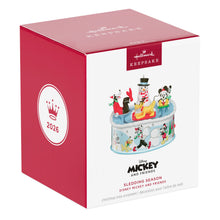 Load image into Gallery viewer, Disney Mickey and Friends Sledding Season Musical Ornament With Light and Motion