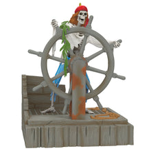 Load image into Gallery viewer, Disney Pirates of the Caribbean Collection Helmsman Skeleton Ornament With Light and Sound