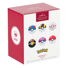 Load image into Gallery viewer, Pokémon Poké Ball Ornaments, Set of 6