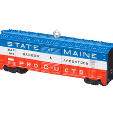Load image into Gallery viewer, Lionel® Bangor & Aroostook State of Maine Boxcar Metal Ornament