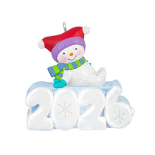 Load image into Gallery viewer, Mini A Snowy 2026 Ornament With Light, 1.25"