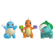 Load image into Gallery viewer, Mini Pokémon Squirtle, Charmander, Bulbasaur Ornaments, Set of 3