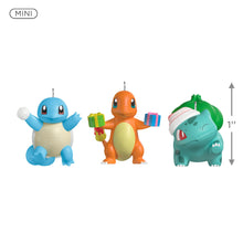 Load image into Gallery viewer, Mini Pokémon Squirtle, Charmander, Bulbasaur Ornaments, Set of 3