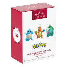 Load image into Gallery viewer, Mini Pokémon Squirtle, Charmander, Bulbasaur Ornaments, Set of 3