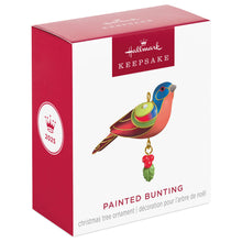 Load image into Gallery viewer, Mini Painted Bunting Ornament, 0.75"