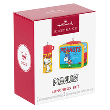 Load image into Gallery viewer, Mini The Peanuts® Gang Lunchbox Set Ornaments, Set of 2