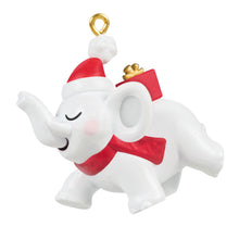 Load image into Gallery viewer, Mini Festive White Elephant Ornament