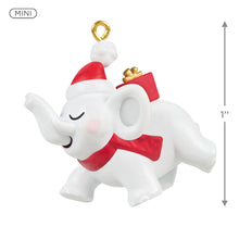 Load image into Gallery viewer, Mini Festive White Elephant Ornament