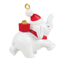 Load image into Gallery viewer, Mini Festive White Elephant Ornament