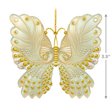 Load image into Gallery viewer, 2025 Gold Iridescent Butterfly Keepsake Ornament  -9th in the Brilliant Butterflies Keepsake Ornament series.