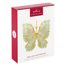 Load image into Gallery viewer, 2025 Gold Iridescent Butterfly Keepsake Ornament  -9th in the Brilliant Butterflies Keepsake Ornament series.