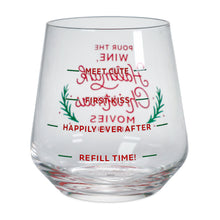 Load image into Gallery viewer, Hallmark Channel Movie Pours Stemless Wine Glass, 16.5 oz.