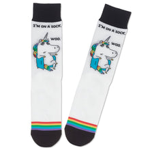 Load image into Gallery viewer, Sarcastic Unicorn Funny Novelty Crew Socks