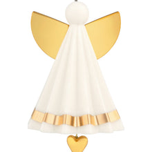 Load image into Gallery viewer, Small White and Gold Angel Keepsake Ornament