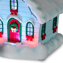 Load image into Gallery viewer, Magic Snowman Village Musical Christmas House and Carolers Tabletop Decorations With Light, Set of 2