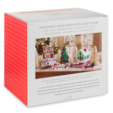 Load image into Gallery viewer, Magic Snowman Village Musical Christmas House and Carolers Tabletop Decorations With Light, Set of 2