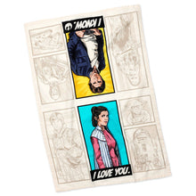 Load image into Gallery viewer, NEW-Star Wars Han and Leia Illustrated Tea Towel