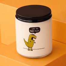 Load image into Gallery viewer, T-Rex Love You This Much Scented Single-Wick Jar Candle, 7 oz.