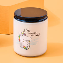 Load image into Gallery viewer, Unicorn You Magical Bastard Scented Single-Wick Jar Candle, 7 oz