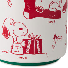 Load image into Gallery viewer, Peanuts® Holiday Snoopy Through the Decades Mug, 17.5 oz.