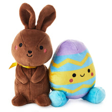 Load image into Gallery viewer, Better Together Chocolate Bunny and Easter Egg Magnetic Plush, 6"