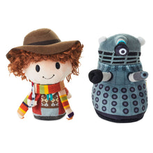 Load image into Gallery viewer, itty bittys® Doctor Who The Fourth Doctor and Dalek Plush, Set of 2