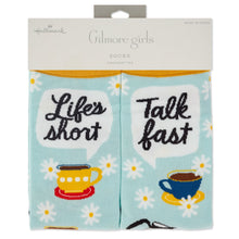 Load image into Gallery viewer, Gilmore Girls Life's Short, Talk Fast Crew Socks