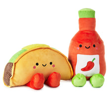 Load image into Gallery viewer, Large Better Together Taco and Hot Sauce Magnetic Plush, 16"