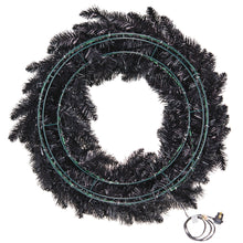 Load image into Gallery viewer, Black Wreath With Lights, 30"