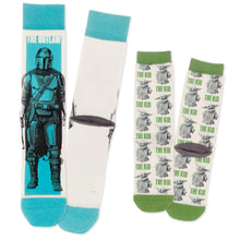 Load image into Gallery viewer, Star Wars: The Mandalorian™ and Grogu™ Adult and Child Novelty Crew Socks, Set of 2