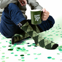 Load image into Gallery viewer, Happy 70th - 18 oz Mug and Sock Set
