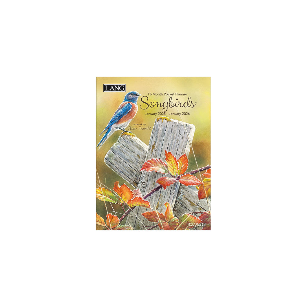 Songbirds 2025 Monthly Pocket Planner by Susan Bourdet