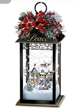 Load image into Gallery viewer, “Peace” Thomas Kinkade Illuminated Holiday Centrepiece Collection
