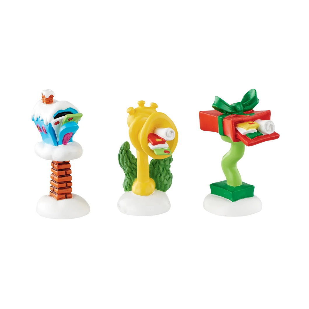 GRINCH VILLAGE -Who-ville Wacky Mailboxes