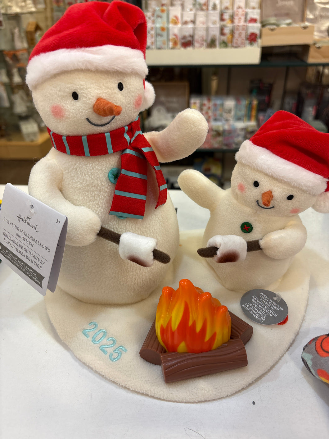 Roasting Marshmallows Snowmen - 2025 singing plush