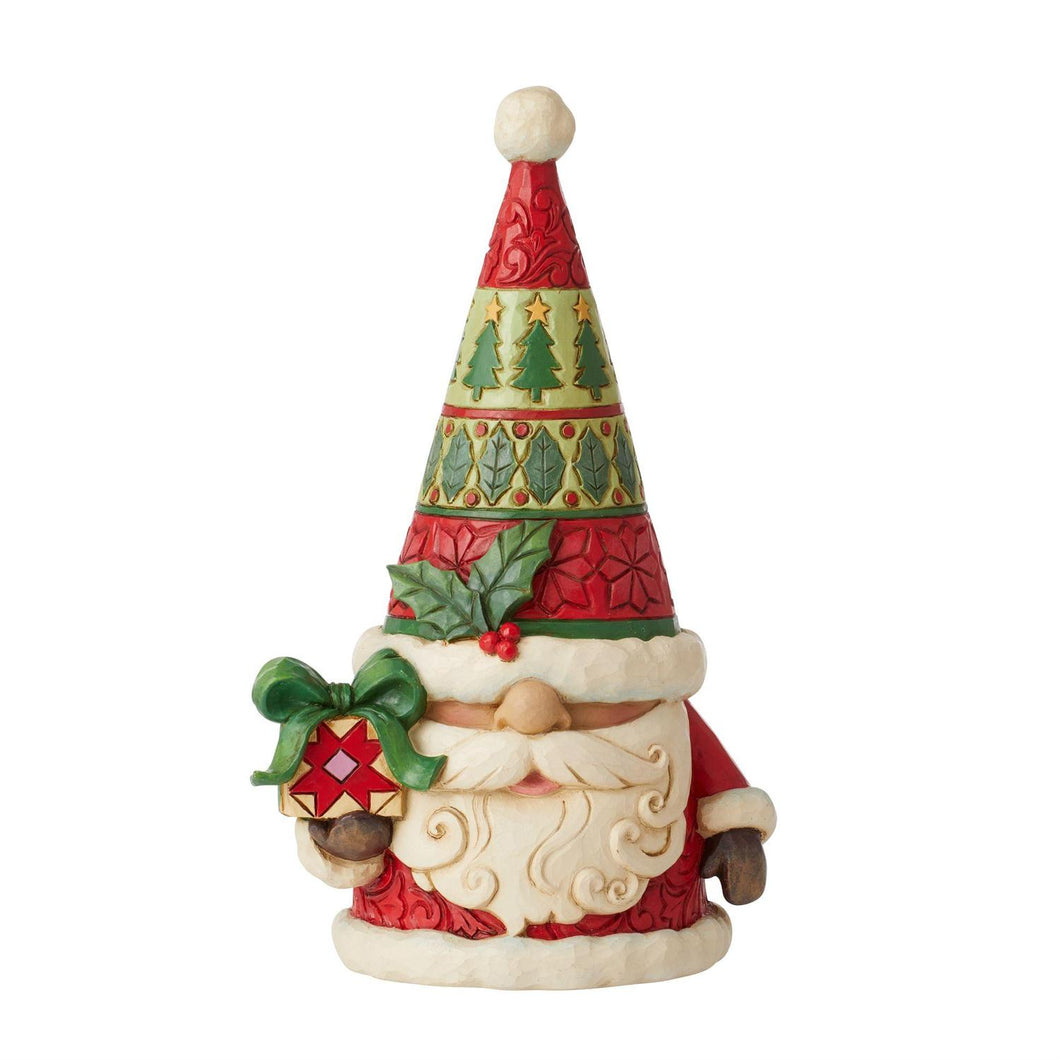 NEW -Santa Gnome Holding Gifts