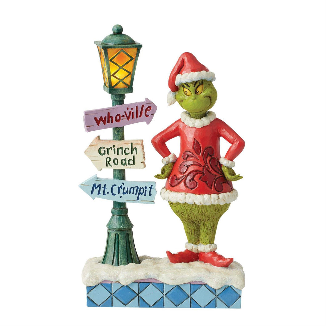 NEW - Grinch by Lit Lamppost