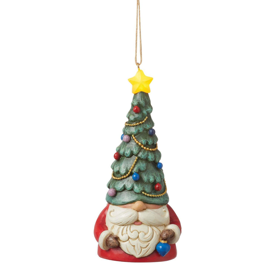 NEW- LED Gnome Tree Hat Orn