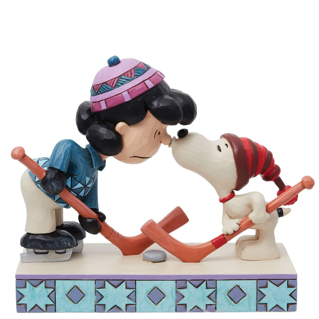 NEW- Snoopy & Lucy playing Hockey