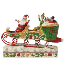 Load image into Gallery viewer, Buddy Elf with Santa in Sleigh
