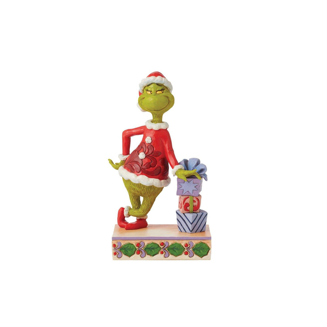 NEW-Grinch Leaning on Gifts