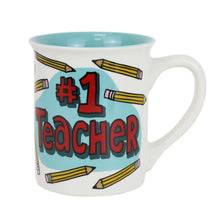 Load image into Gallery viewer, #1 Teacher Greeting Card Mug
