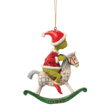 Load image into Gallery viewer, NEW - PRE-ORDER NOW Grinch on Rocking Horse Orn
