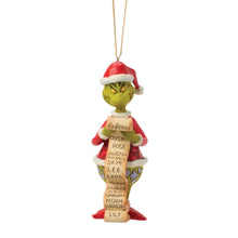 Load image into Gallery viewer, NEW - PRE-ORDER NOW Grinch with List Ornament
