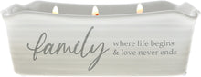 Load image into Gallery viewer, Family - 12 oz - 100% Soy Wax Reveal Triple Wick Candle
