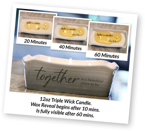 Together - 12 oz - 100% Soy Wax Reveal Triple Wick